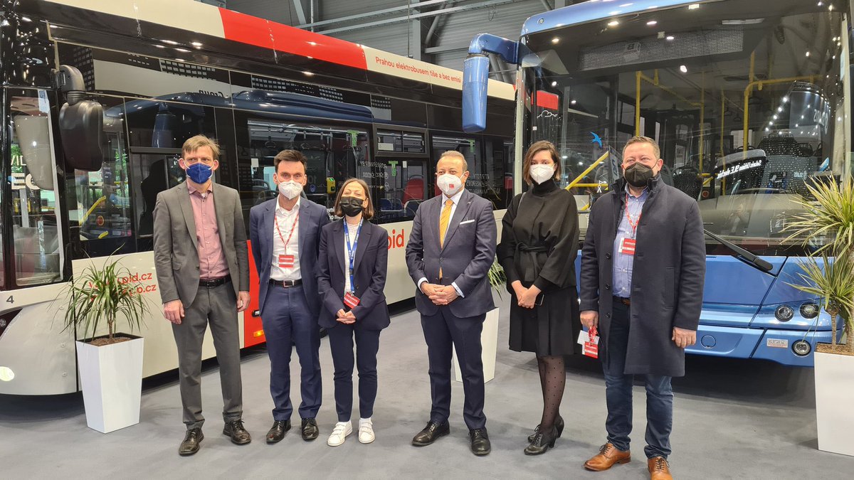 SkodaGroupEN's tweet photo. An exceptional three days at #Czechbus full of business meetings and friendly encounters with public transport fans. There was also a visit from the Turkish Ambassador @EgemenBagis and we won the award for the best stand over 100m2. Thank you. https://t.co/cjSYIyPoAw