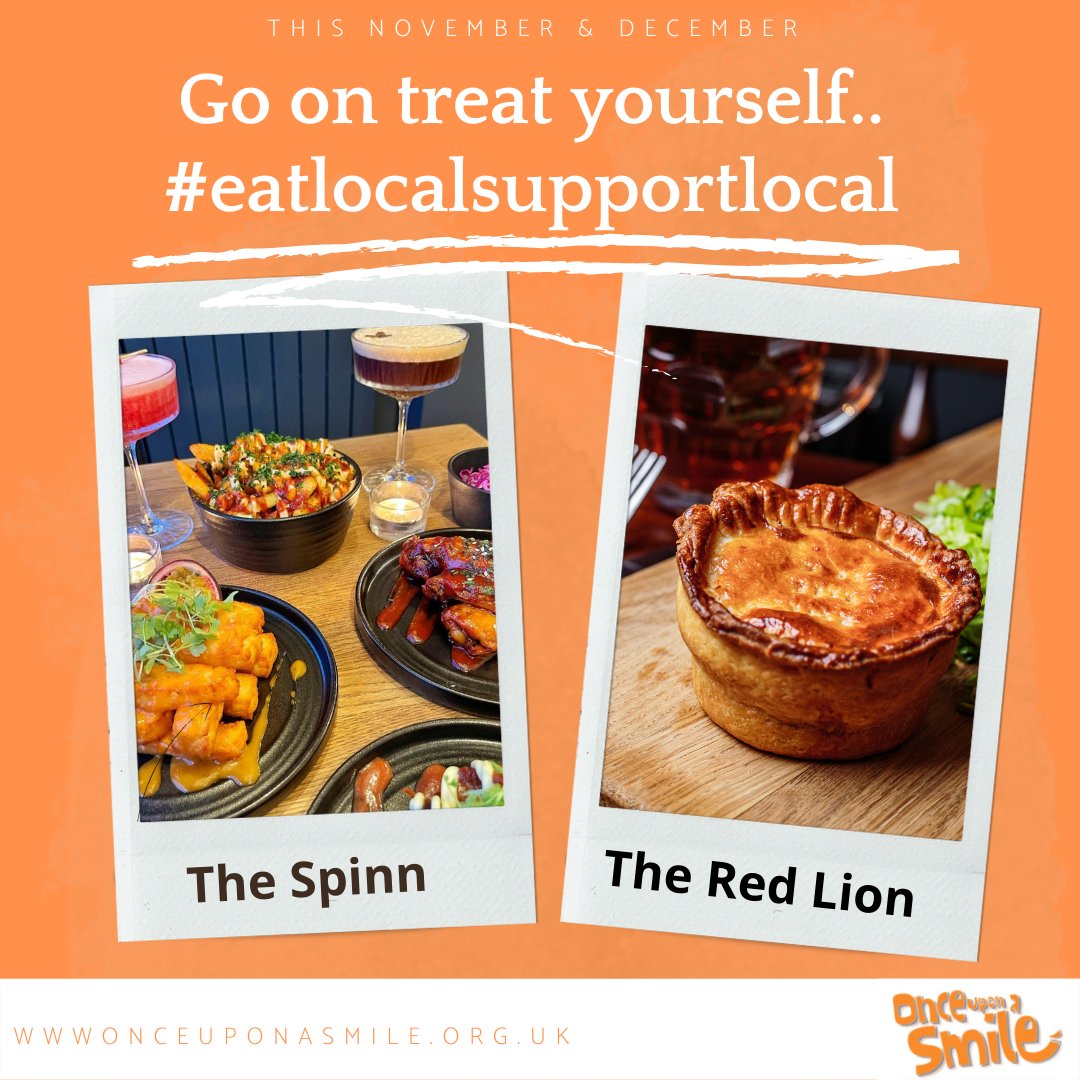 Sidley_OUAS's tweet photo. Our โEat local, Support Localโ campaign has been running for nearly a month!
Thank you to everyone who has supported us by dining & donating so far, you still have December to head to one of our participating restaurants and support Once Upon a Smile!
#TheSpinn @RedCheadle https://t.co/4BFPLeb1Gk