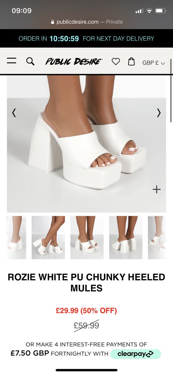 carriejaynef's tweet image. Don’t fall into the trap this Black Friday where companies put their RRP up to make you think you’ve got a bargain. These shoes were £29.99 full price last month when I got them but now they’re £59.99 full price and £29.99 is a special Black Friday deal @PublicDesire 🤷🏻‍♀️