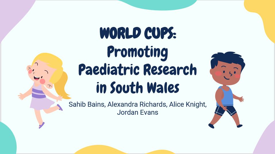 WorldcupsR's tweet photo. Congratulations to the new @CUPaediatrics president, Sahib Bains, for her oral platform presentation at the @welshpaediatric Meeting 2021 re WORLD CUPS. Lots of exciting plans to come for widening access to research in #Paediatrics inc. ideas to expand to North Wales!! 👏👏 https://t.co/Xp6dijHFIn