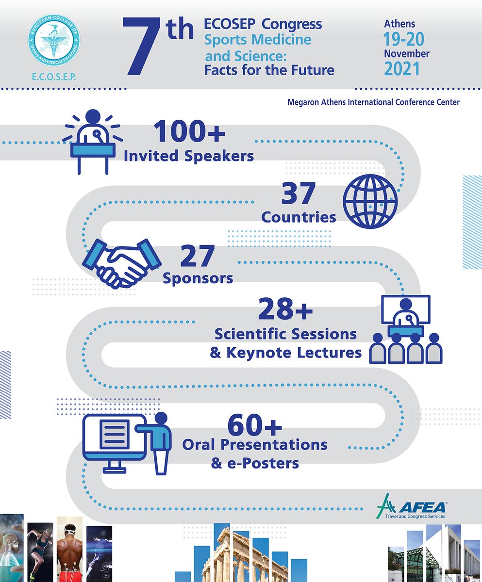 7thEcosep's tweet photo. The #ECOSEP2021 was completed with great success and record breaking participation. AFEA team fully supported all event services in excellence and high quality. Special thanks to sponsor companies! 
#ecosep2021 #medical #sports_medicine #congress #physiotherapy #afeameetings https://t.co/zPGzyROZl9