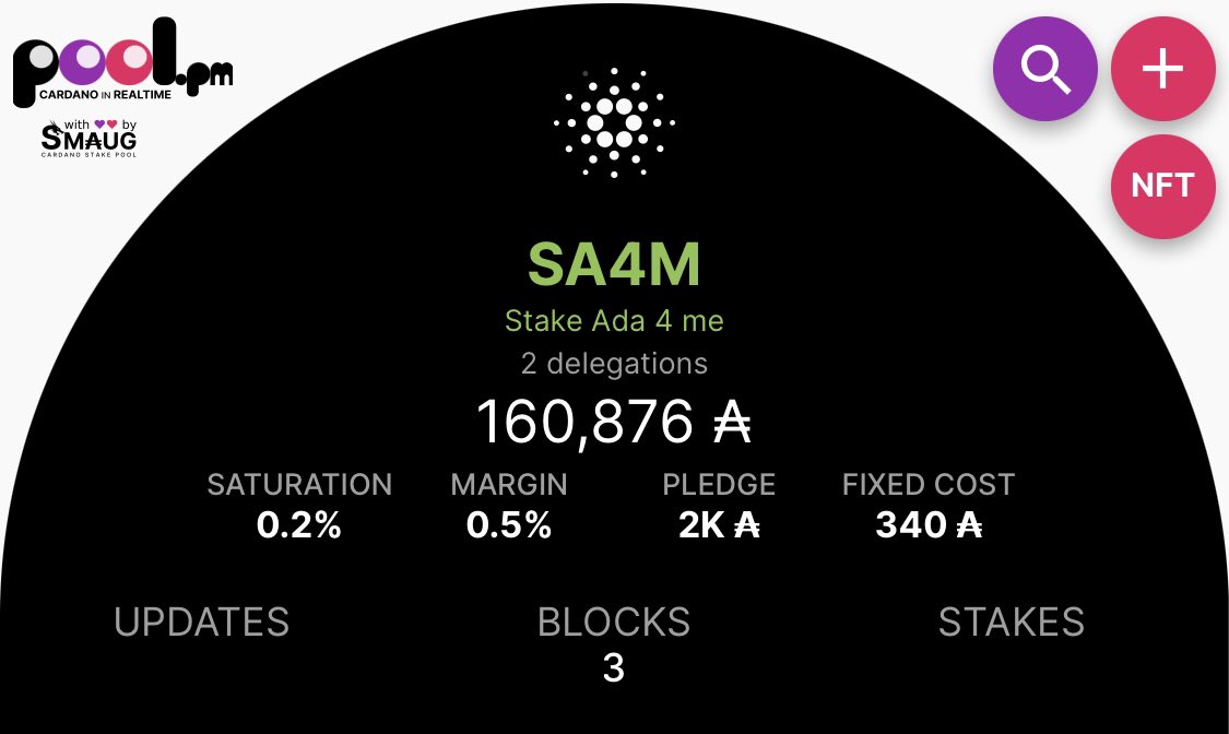 4_stake's tweet photo. As you may know the Pool SA4M will close soon.
Which pool should we choose to re-delagate the remaining 160k $ADA

1/Follow me (I will follow you back!)

2/Tell me why your pool is the one to choose.

Cheers 🥂 https://t.co/6C7miMPIq1