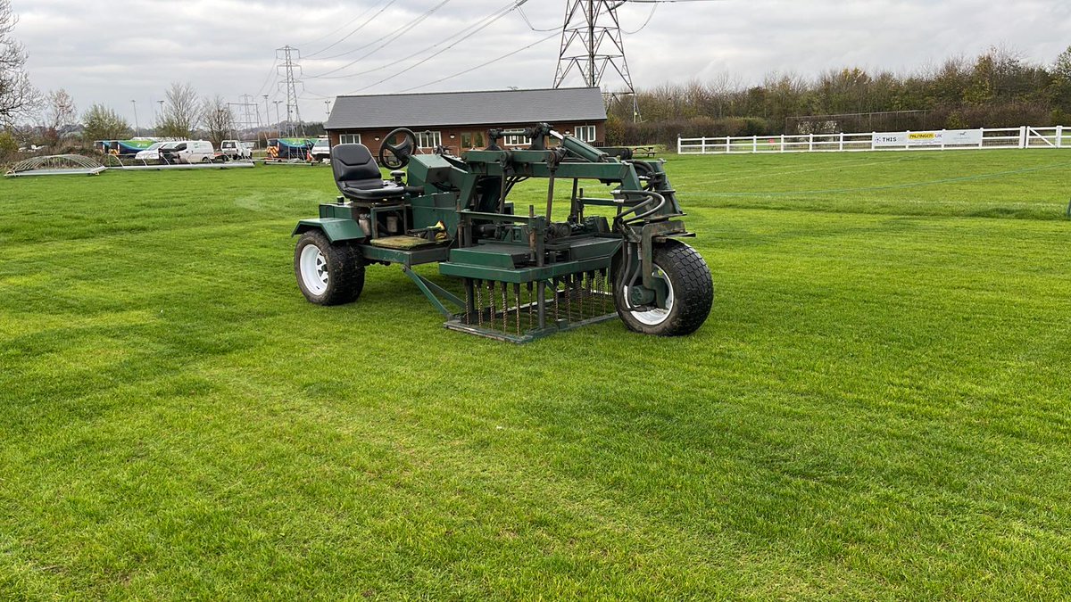 EcosolTurfcare's tweet photo. Busy, busy, busy with our aeration equipment again this week. Deep drilling at Allington Cricket club and Verti-draining at @fcminch #winteraeration #essentialmaintenance #VertiDrain #DeepDrill #johndeere #football #cricket https://t.co/WVWLJFyNo9
