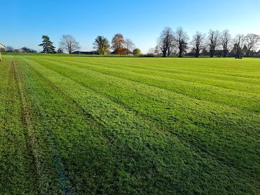 EcosolTurfcare's tweet photo. Busy, busy, busy with our aeration equipment again this week. Deep drilling at Allington Cricket club and Verti-draining at @fcminch #winteraeration #essentialmaintenance #VertiDrain #DeepDrill #johndeere #football #cricket https://t.co/WVWLJFyNo9
