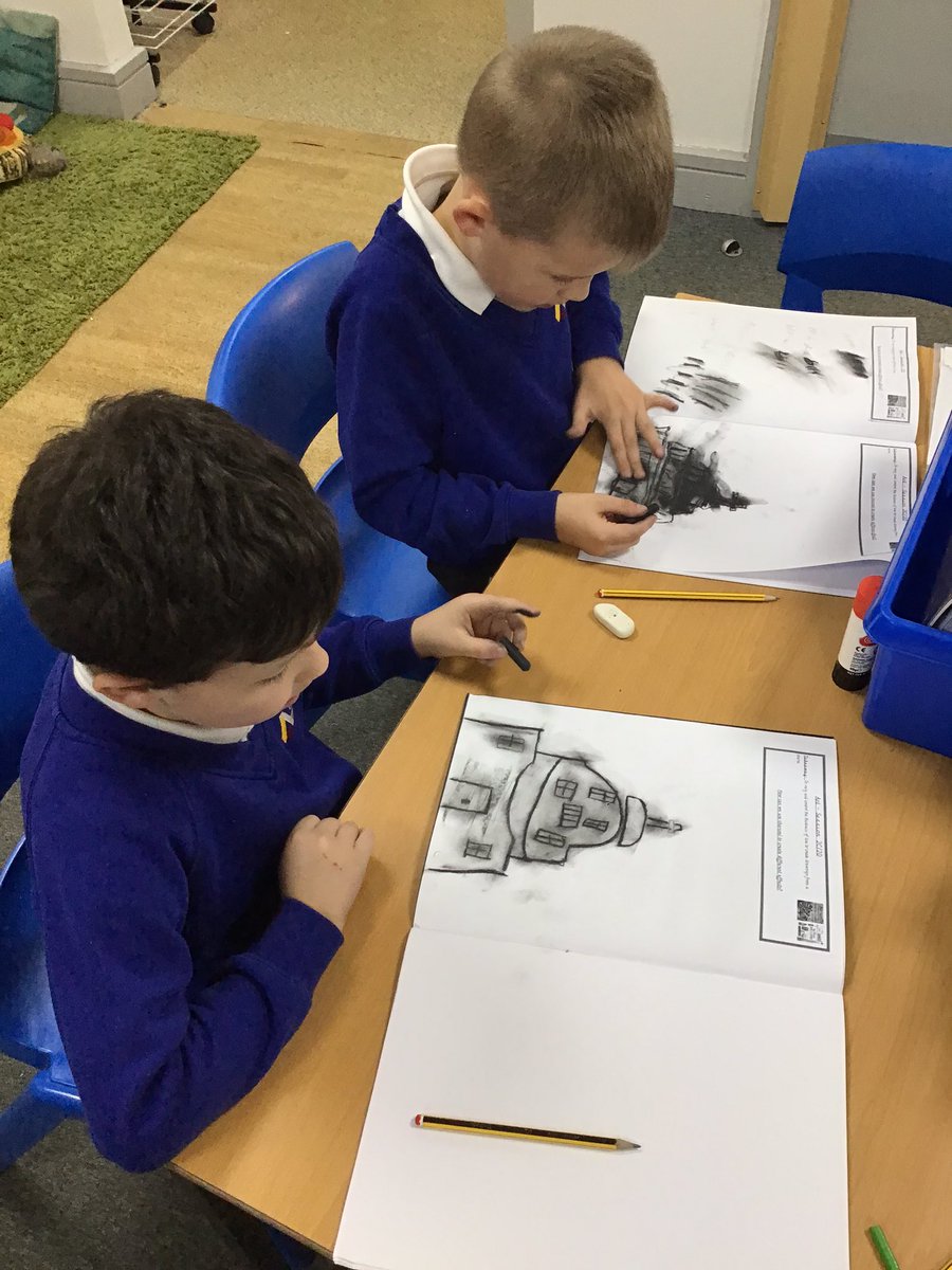 EPA_Y1_Y2's tweet photo. @DeltaEstcourt #EPAOctopus class have been sketching a famous London landmark that was redesigned by Christopher Wren after The Great Fire of London and then have used charcoal to create different effects in #EPAREC #EPAArt can you guess the landmark? https://t.co/0yGLOg43Kh