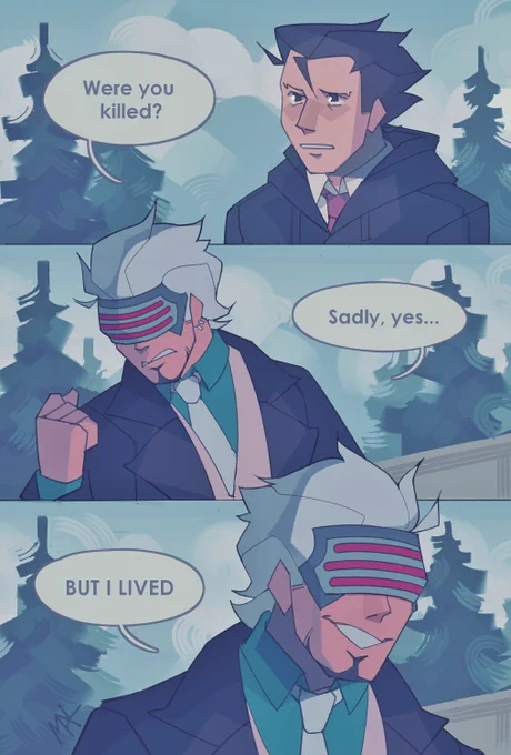 case 3-5 godot tells phoenix his tragic backstory
#aceattorney 