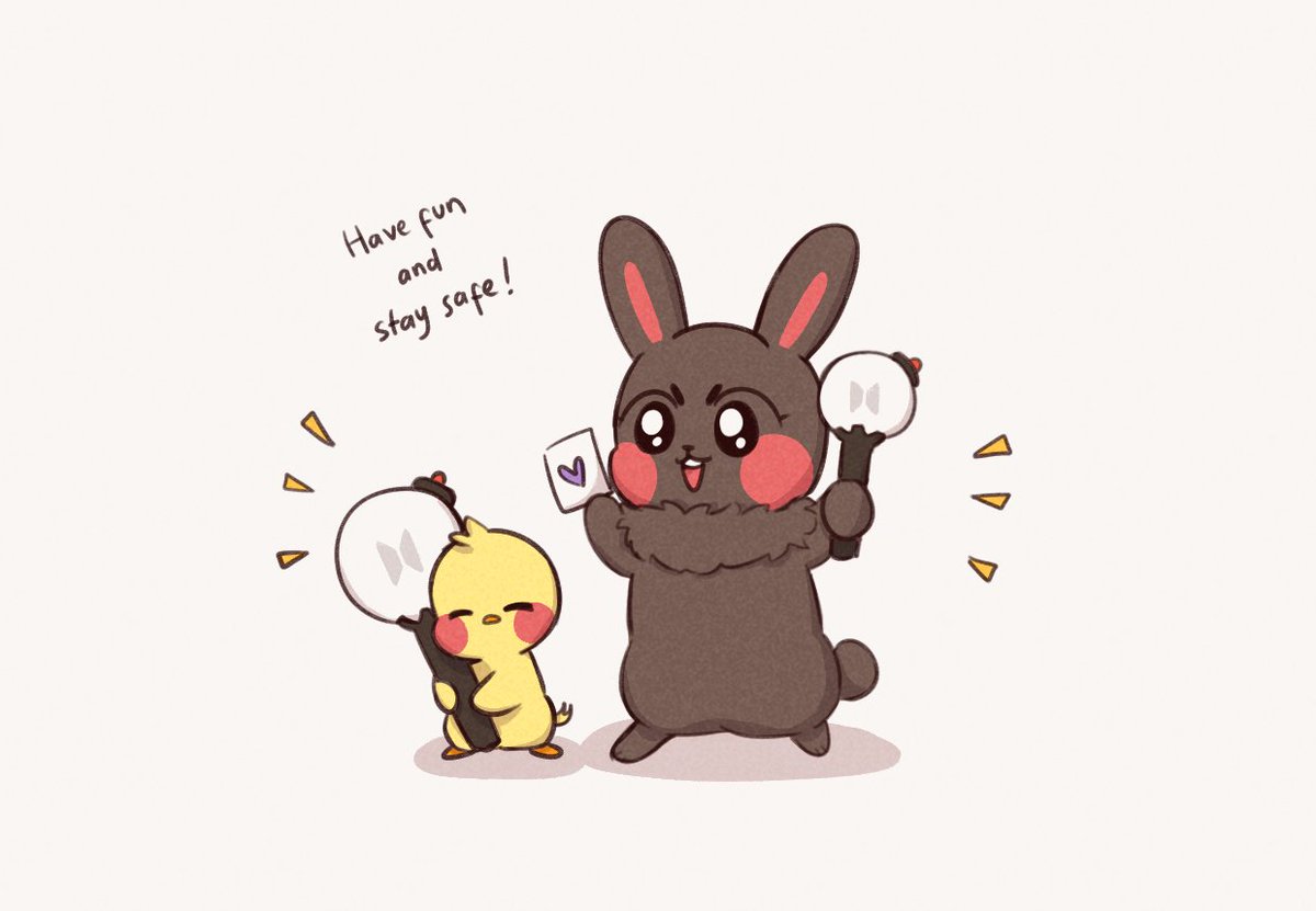 To fwends that are going to LA and see BTS!!! Please have fun and remember to stay safe 🥺💜💜💜Mimi and KooKoo can't join but it would be nice if fwend could take us to the concert too ☺️💜