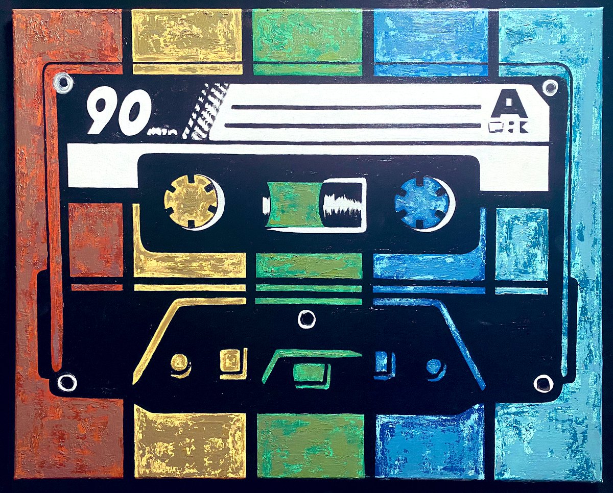 MandaAmericaArt's tweet photo. Retro Series. Blank mix tape. What would you write on it? Customizable prints available. #mixtape #art #nostalgic https://t.co/MwWJMz3Ksb