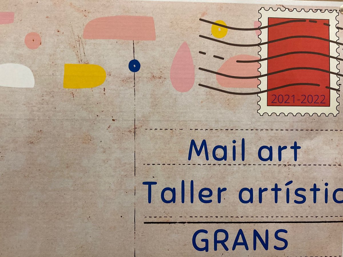 CervantesEscola's tweet photo. Els i les de 5è fem #mailart i avui dissenyem els nostres propis segells. Ja només queda enviar les nostres postals per fer bescanvi d’art amb una altra escola de Barcelona. Aviat, més info! @consorciedubcn https://t.co/dJDsTqA7jA