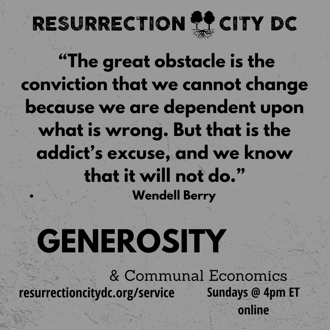 "Materiality and Incarnation'" Nov. 28 at 4pm ET online: Every year around this time, churches focus on giving defined by the needs of the church. The Christian story, however, is grounded in a much richer &amp; more radical narrative of generosity.  resurrectioncitydc.org/service