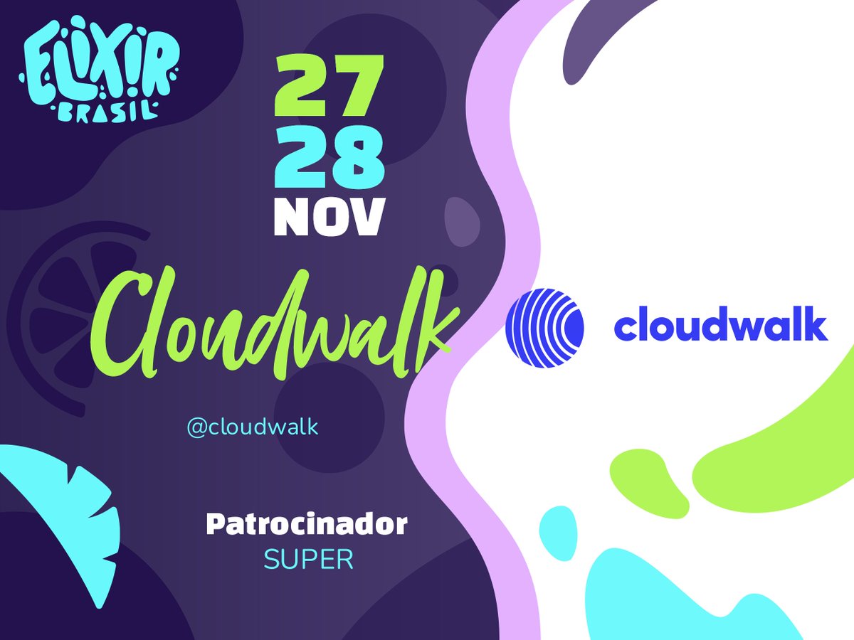 elixir_brasil's tweet photo. A CloudWalk, dona da marca @infinitepay_ , ta com a gente também! Eles oferecem serviços de adquirência de pagamentos para 150 mil comerciantes ativos, distribuídos por mais de 4300 cidades e municípios em todo o país. Neste fim de semana vão falar mais deles na #ElixirBrasil https://t.co/cS0OhDF22d