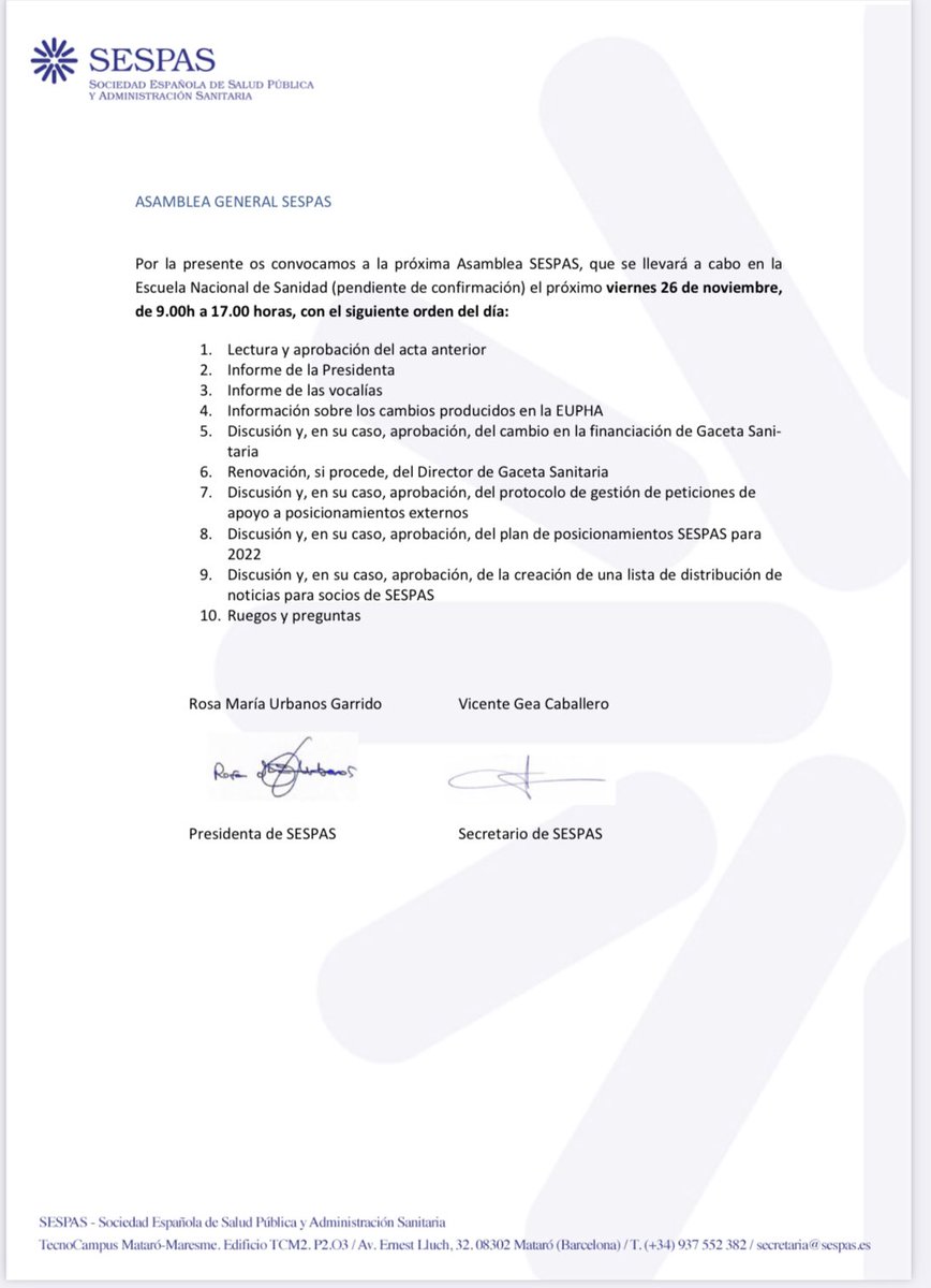 sespas's tweet photo. Celebramos hoy en @IMIENS_UNED la 2ª #AsambleaSESPAS presencial de 2021 con el objetivo de reforzar vínculos comunes y la identidad colectiva de nuestras sociedades federadas #VolveralaNormalidad #PlanesdeFuturo #PuntodeReencuentro #ConocimientoMutuo #MarcaSESPAS @gacetasanitaria https://t.co/4ix1F2lkGy