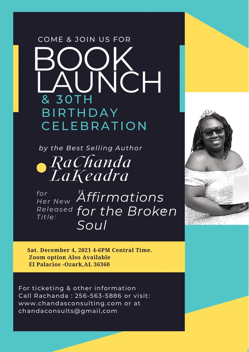 Chanda_Consults's tweet photo. Are you unable to attend in person? That's perfectly fine!! Listen, we've created a Zoom event so that you can join in on the festivities!! This is such a momentous occasion and a milestone for RaChanda.

https://t.co/Sh2zNxSgUZ

https://t.co/7ImMxIGfJT https://t.co/y3Xi7oENw5
