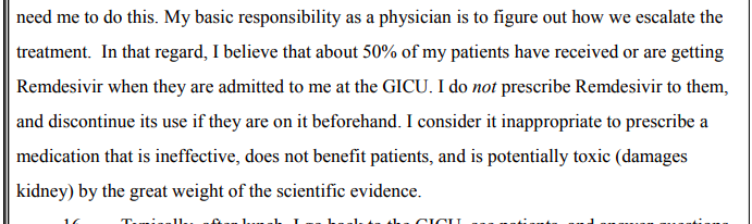 marybethpf's tweet photo. Dr. Marik, apparently not a team player, rejects remdesivir: "inappropriate, ineffective...potentially toxic." Thank you, Dr. Marik. 🧵6 https://t.co/6hm7BbBv9Q
