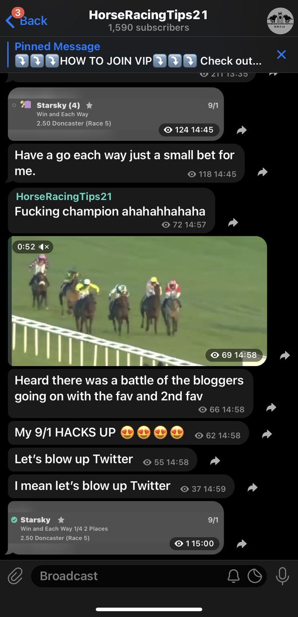 Battle of the bloggers?😂😂😂

I’m the greatest!😍😍😍

9/1 FREE TIP HACKS UP 

t.me/HorseTips21