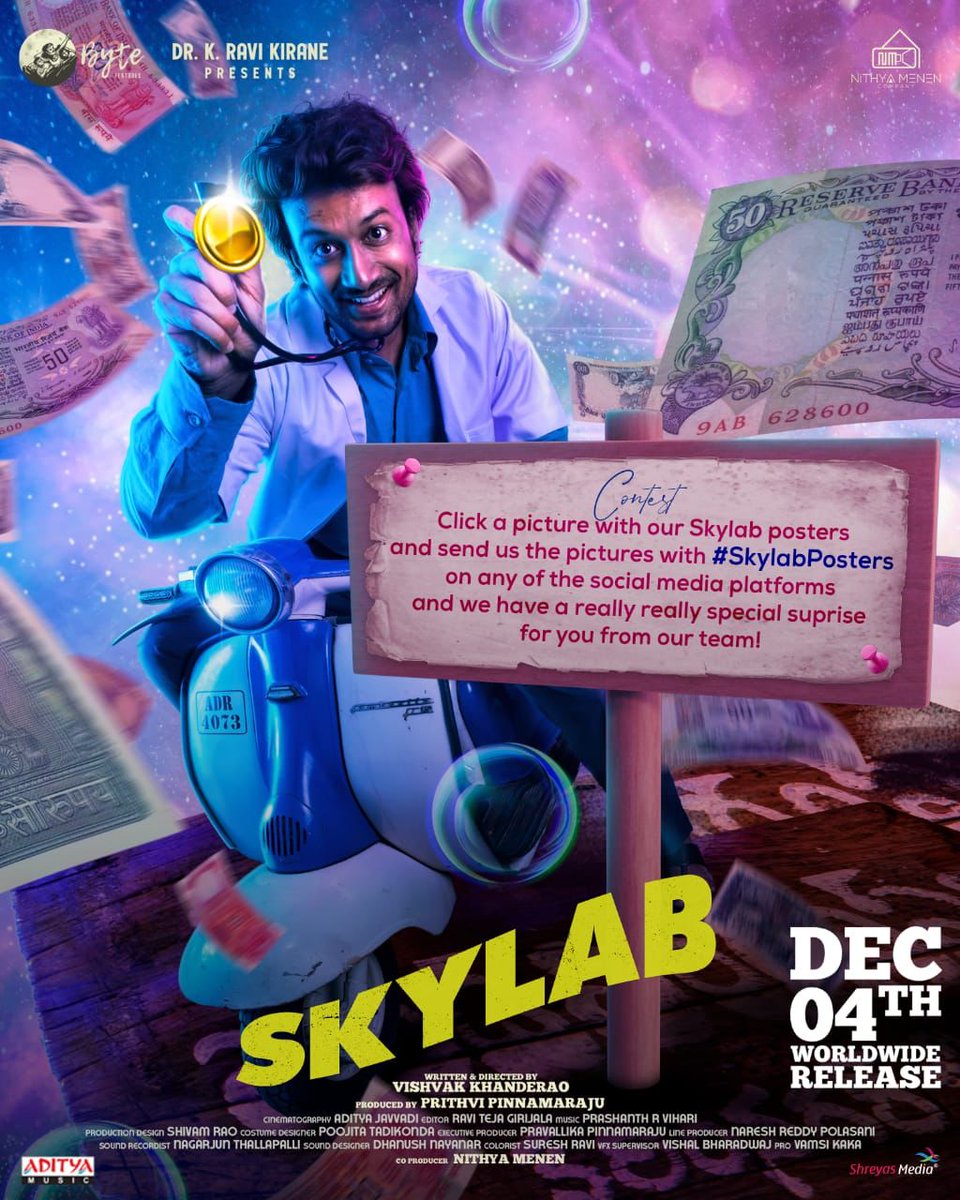 LMKMovieManiac's tweet photo. It's a clean U for #SKYLAB 🛰️
Get ready to catch the madness in theatres on Dec 4️⃣th 👍
#SkylabTrailer
https://t.co/ZKIg7yu5YB
#SkylabOnDec4th @MenenNithya @ActorSatyaDev @eyrahul @VishvakKhander1 @prashanthvihari @Prithvi_sp @bytefeatures #NithyaMenenCompany #NASA https://t.co/Dxlonls2xN