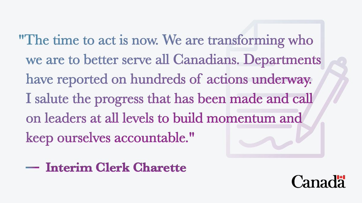 PrivyCouncilCA's tweet photo. Last January, Clerk Shugart released the Call to Action on #AntiRacism, #Equity, and #Inclusion.

Want to learn about some of the actions underway to bring about real changes in Canada’s #PublicService? Have a look here: https://t.co/gSiLJv6acp https://t.co/Cut0P26dZo