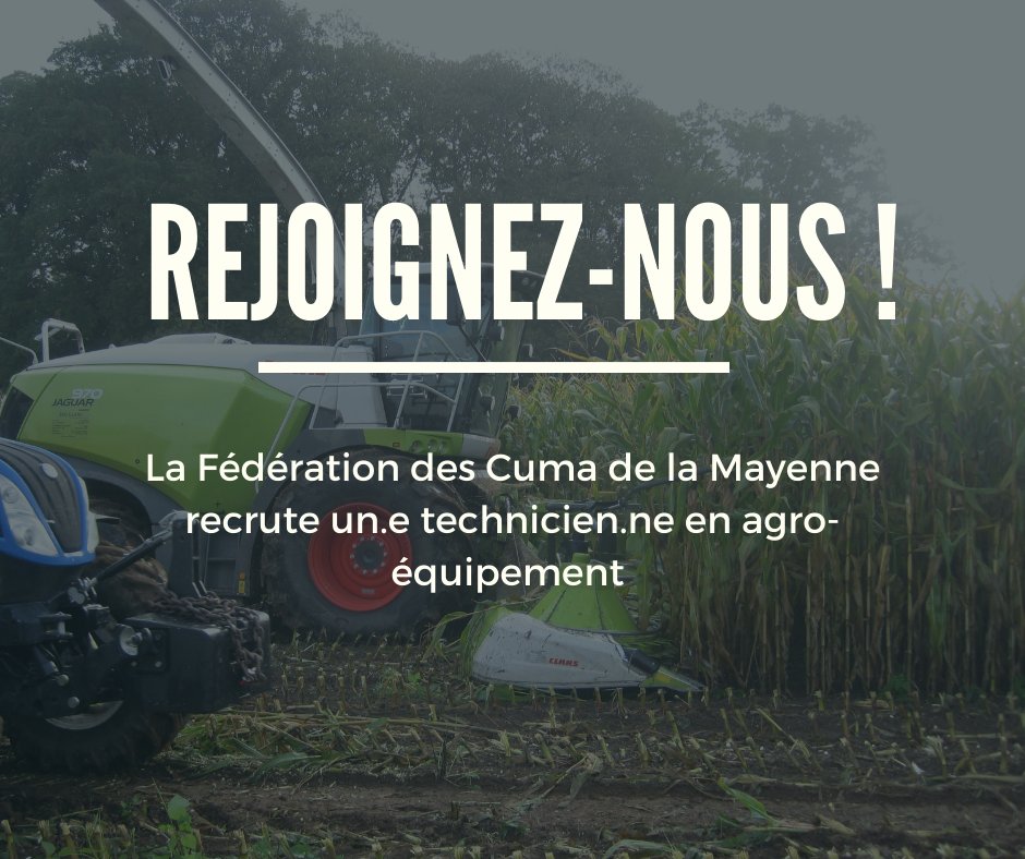 FRcumaOuest's tweet photo. ‼️ La Fédération des #cuma53 recrute ! @anefamayenne ⤵️https://t.co/QlejuXh0Ai https://t.co/ytxpwCz757