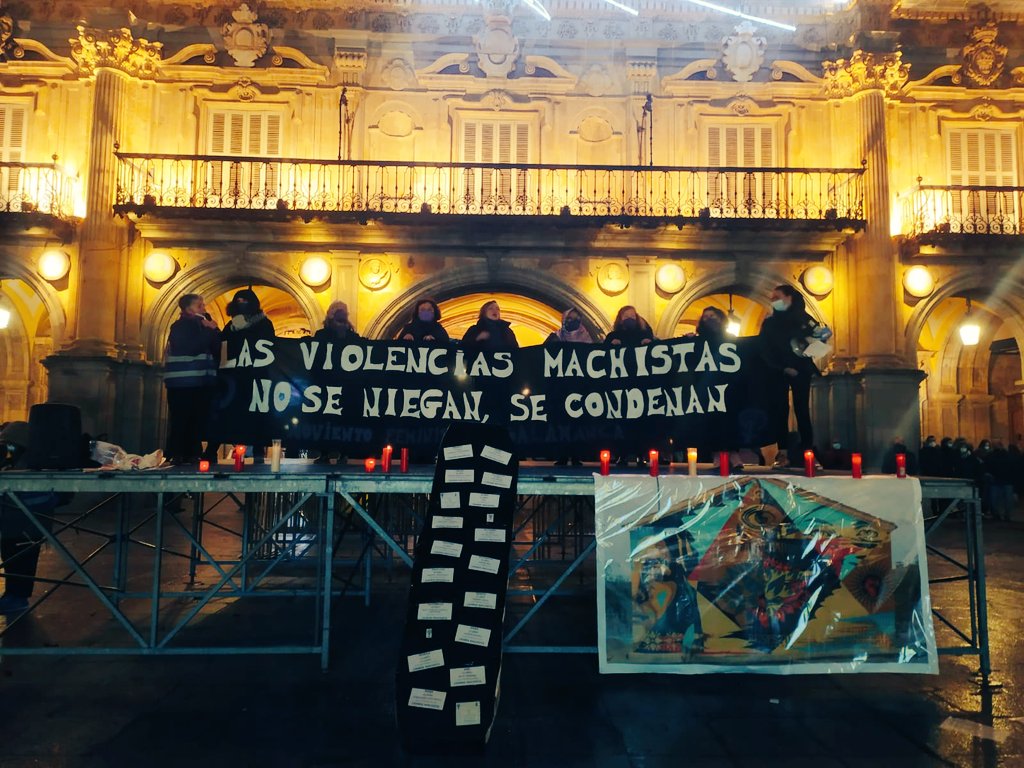 movfeministasa's tweet photo. Ayer Salamanca ha demostrado su compromiso en la lucha contra las violencias machistas. Creemos que este año, nuestro mensaje ha quedado muy claro. 

LAS VIOLENCIAS MACHISTAS NO SE NIEGAN, SE CONDENAN

#25NSalamanca https://t.co/Q37C3FJBRn