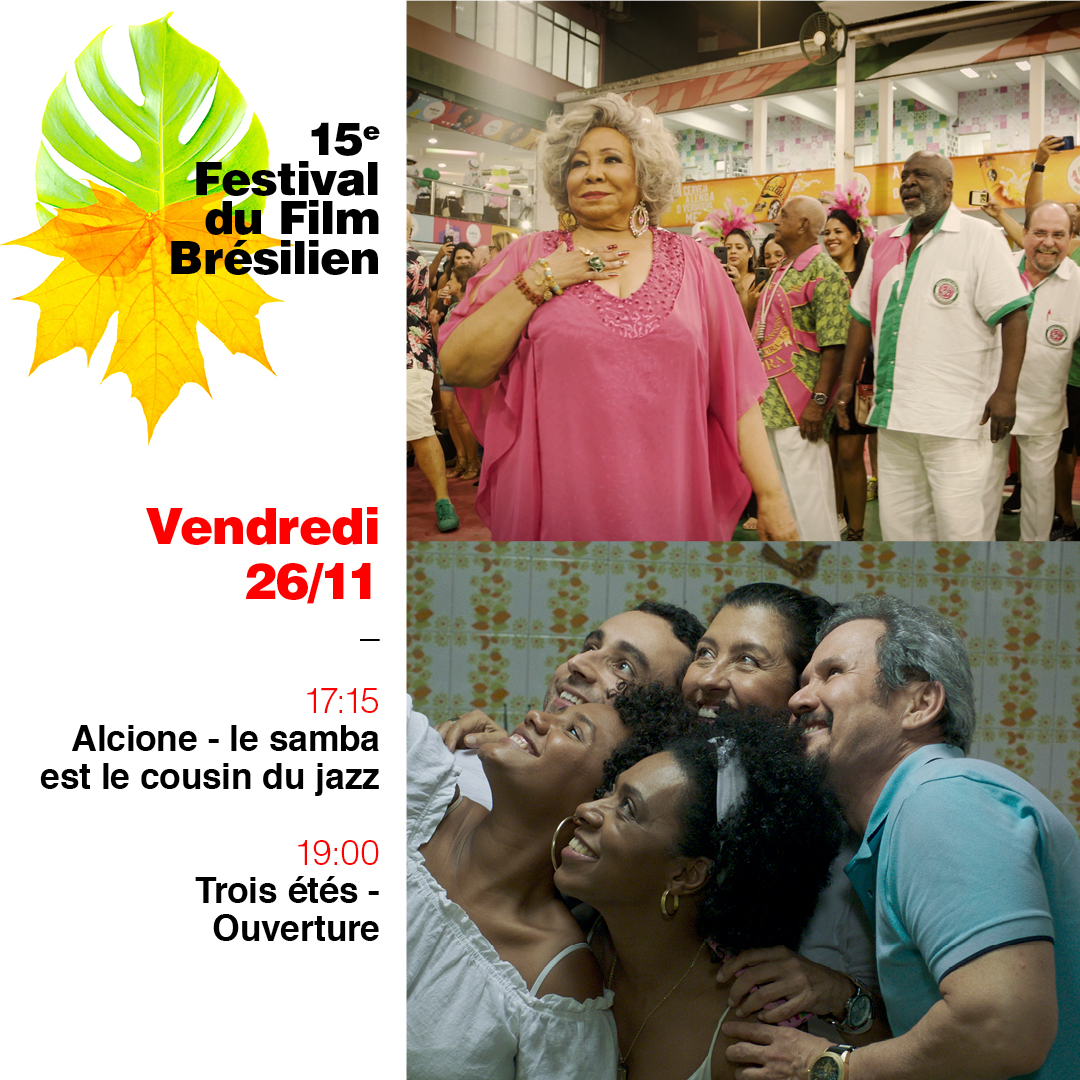 C'est le grand jour !
Il pleut sur la ville de Montréal mais le soleil s'infiltre dans la salle du Cinéma du Parc grâce à la lumineuse Alcione et la chaleur de Trois étés.
Garantissez vos dernières places ici : 🙂cinemaduparc.com/fr/festivalbre…
Até logo! ✊
#brasileirosemmontreal