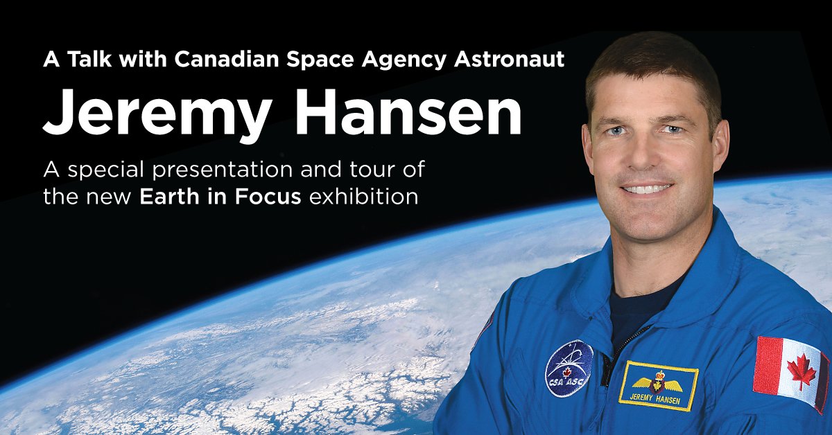 SciTechMuseum's tweet photo. 5,4,3,2,1 BLASTOFF! Join us today at 11:00 a.m. EST for our Facebook Live of @csa_asc astronaut @Astro_Jeremy’s talk live from the museum 👨🚀🇨🇦👉 https://t.co/jwkGOq2TFY
#CanadianAstronaut #JeremyHansen #AstronautTalk #Csa_Asc https://t.co/9gr0IHaQoh
