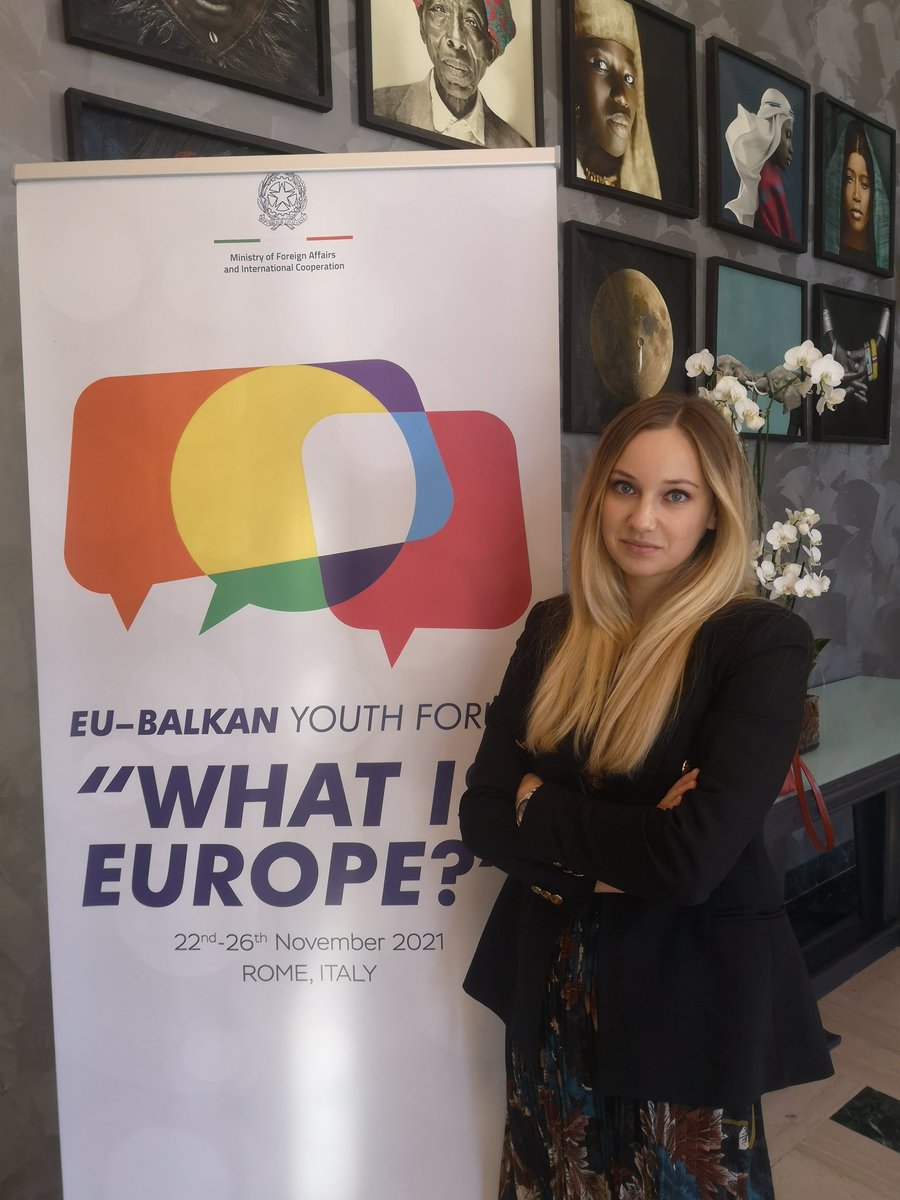 zrinkaburazer's tweet photo. And that's a wrap! Honored and privileged I was able to represent ๐ญ๐ท at the #EUBalkanYouthForum in Rome. EU27 and WB6 together towards the #EU33. Many thanks to the VP of the EU Commission @dubravkasuica and Italian Foreign Minister @luigidimaio for listening and empowering us! https://t.co/nguiZ5Sr9O