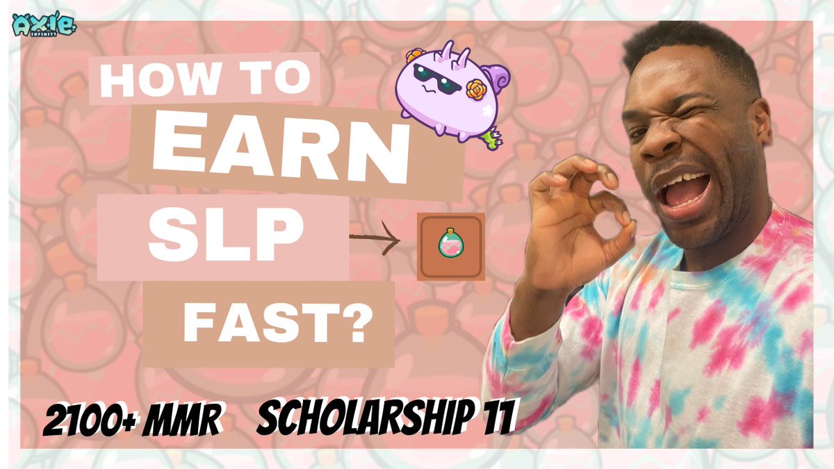 FlyStewie's tweet photo. Want to gain SLP FAST in #AxieInfinity !!! Here is a youtube video explaining just that https://t.co/BCMtH6z8O6 https://t.co/vT9Apt5lEE