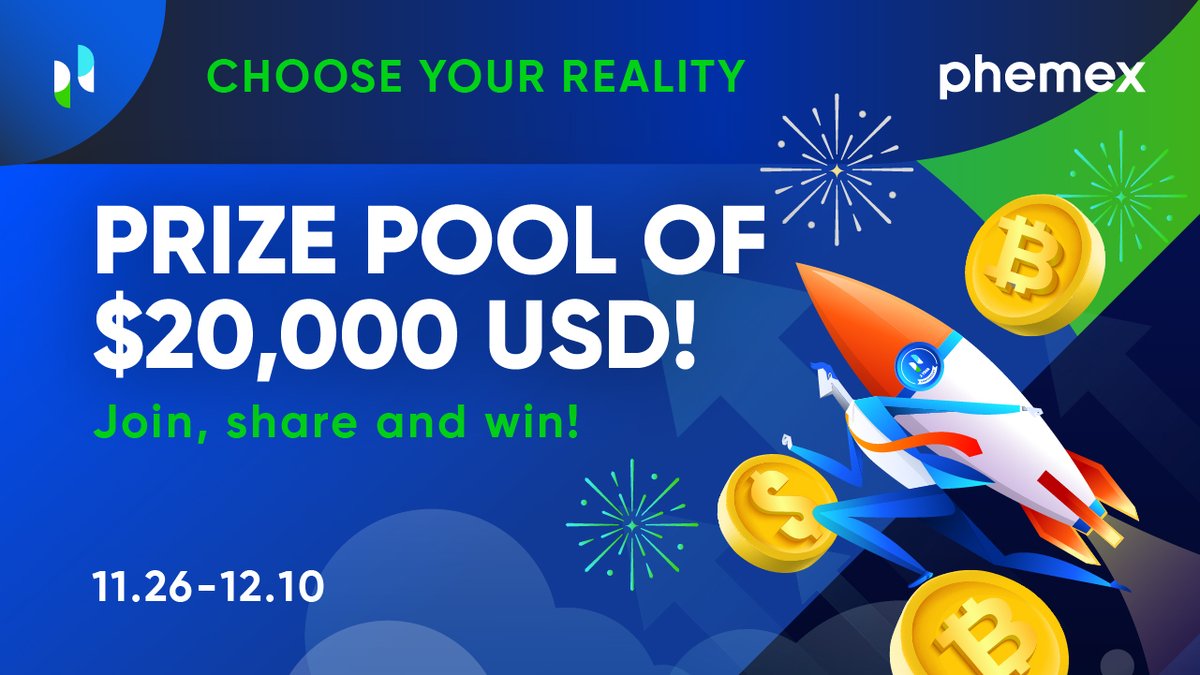 Phemex_official's tweet photo. Choose Your Reality and win prizes with Phemex! 🤩 
🤑  Prize pool of $20,000
✅  Grab your prize now! 
▶️ Join : https://t.co/HMV3v41VNy
Share, join and celebrate 2nd anniversary with Phemex 😍 

#DreamWithPhemex #Phemex #anniversary #giveaway https://t.co/koYkuU1HjK