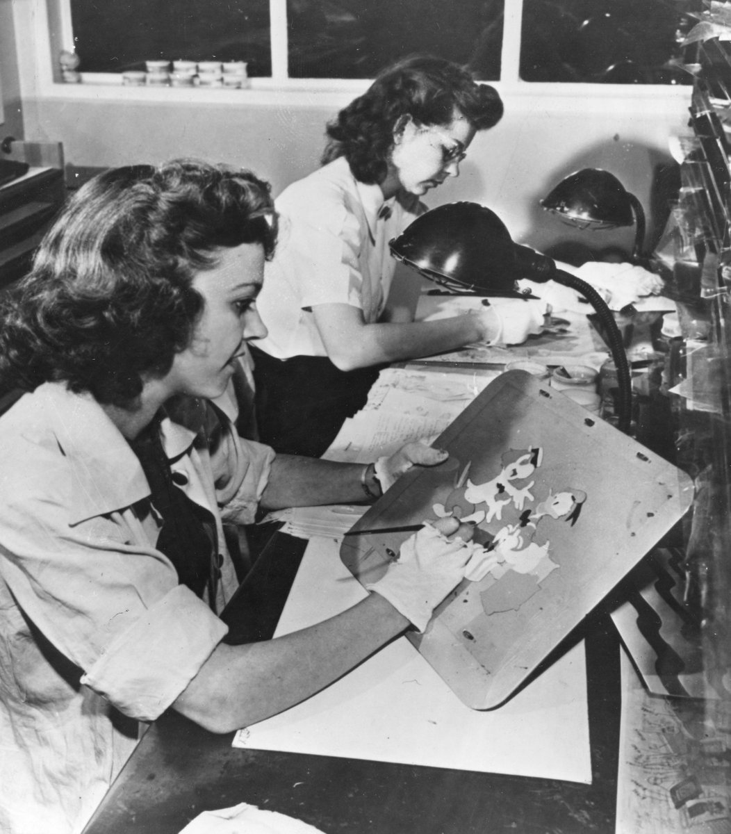 JobsoletePod's tweet photo. In case you missed it, we have a new episode out about Animated Cel Inkers. Basically, the women who made full-length animated Disney films come to life. Today, computers do what they did by hand. https://t.co/xbjksfRF09