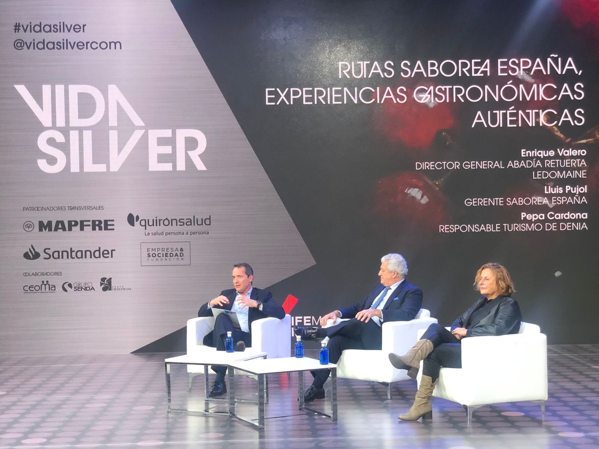 vidasilvercom's tweet photo. En la presentación en #Vidasilver2021 de las rutas de @saboreaespana Enrique Valero, director general de @arledomaine señaló la importancia  para España del turismo gastronómico, y la satisfacción de “gestionar lo más importante del ser humano: el tiempo libre”. | @IFEMA https://t.co/Jl32TAH9Rl