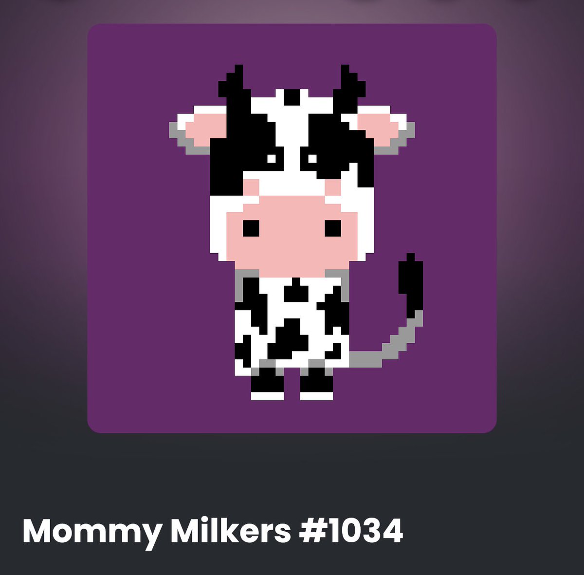 Mommy Milker #1034
🤍🐮🥛🍪

opensea.io/assets/matic/0…
#NFT #NFTCommunity #NFTs #nftart #shiba #ShibaCoin #NFTartist  #NFTLAUNCH #Polygon #ELON #opensea #OpenSeaNFT #NFTcollectibles #nftcollectors #myfirstNFT #artoftheday #cryptoartist #eth #RetroGaming #Blockchain #cryptocurrency