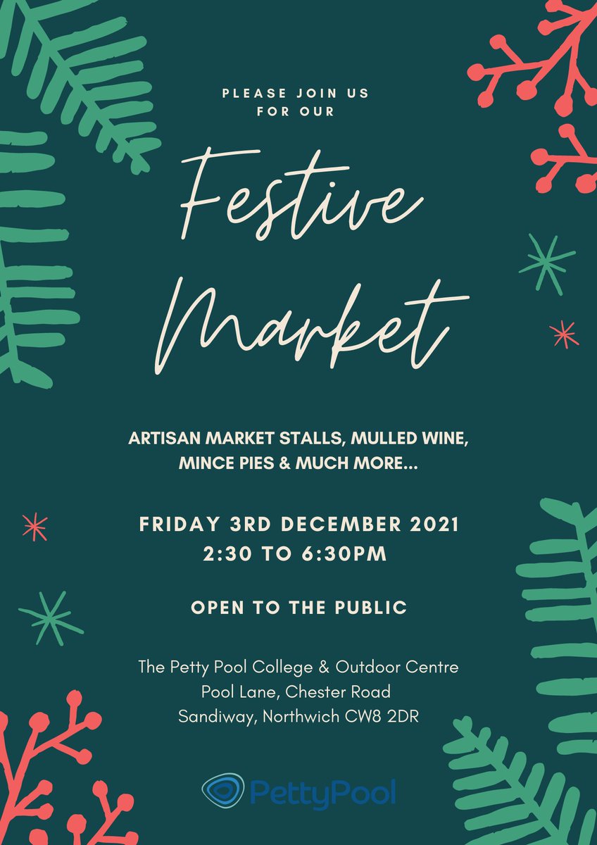 #nextfriday 3rd December we our holding our #festivemarket #artisanmarket #festiveartisanmarket

Please come down and visit us!

#christmas2021 #christmasmarket #christmasmarkets
#proudtobepettypool