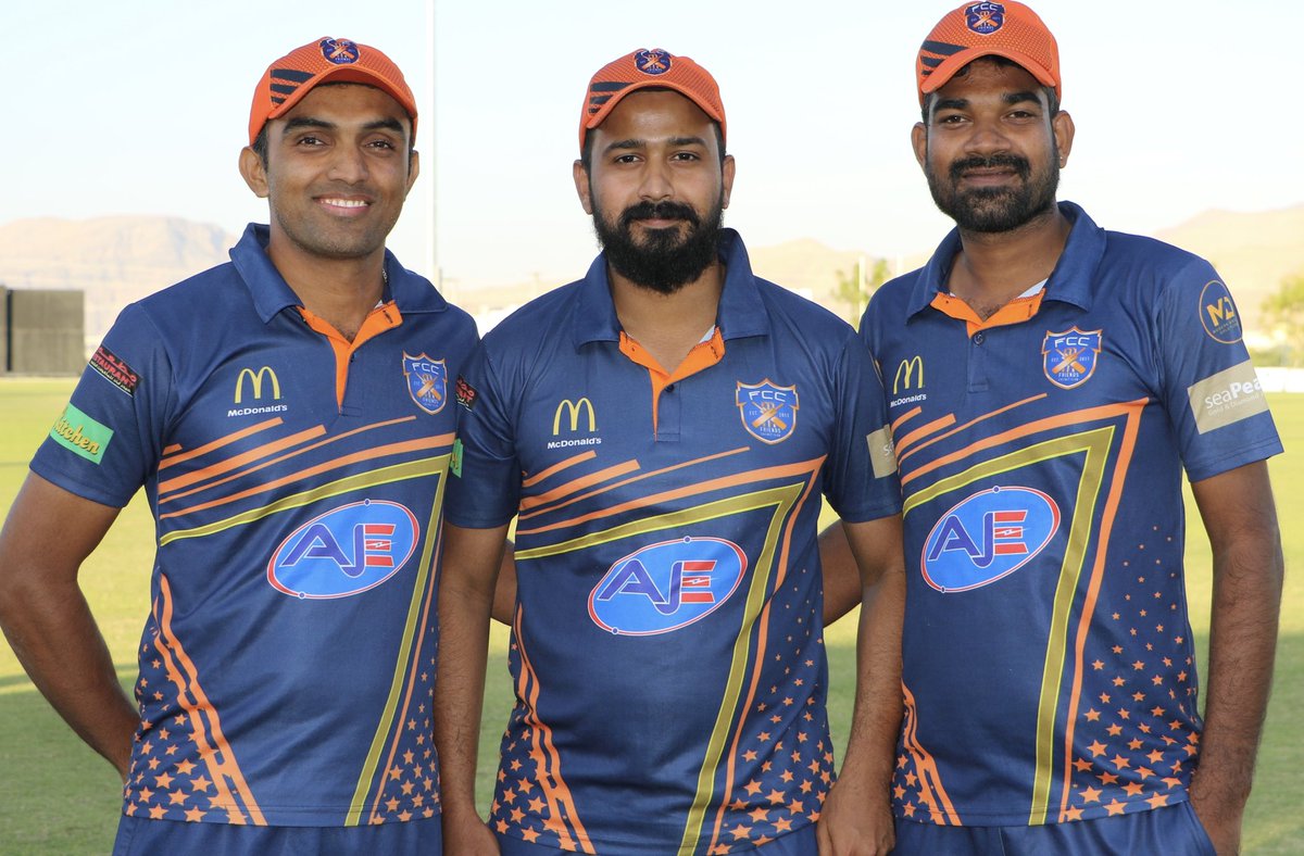 FccOman's tweet photo. Congratulations boys . Mohammad Ali 76* &amp; 2wk, Nishanth (52) &amp; Sathyaraj (46) against #Sarco cricket team in A div #oman #Cricket #league . Team #AL_JADIDI_STARS https://t.co/xv66DVRqf9