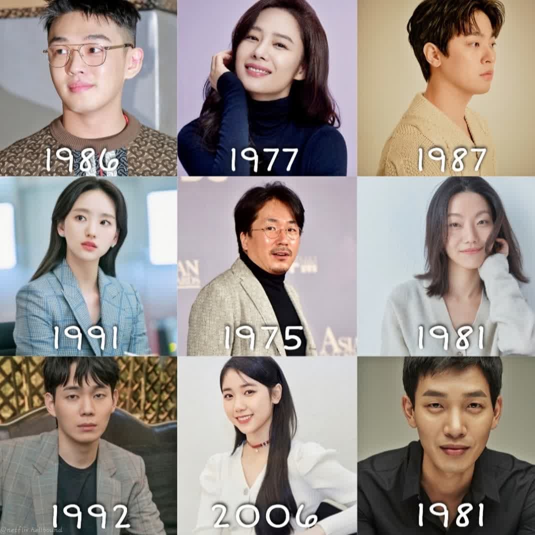 khjsangels's tweet photo. Netflix.hellbound via instagram post heart ♡ 

Aren't you curious about the birth years of the hellbound's cast? Here it is! 😎 https://t.co/3GXycXEOfM