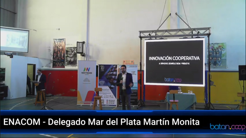 CatelArgentina's tweet photo. #Ahora @martinmonitaok de @ENACOMArgentina en el evento💡Innovación Cooperativa en @CoopBatan https://t.co/zJC0nyyv8L