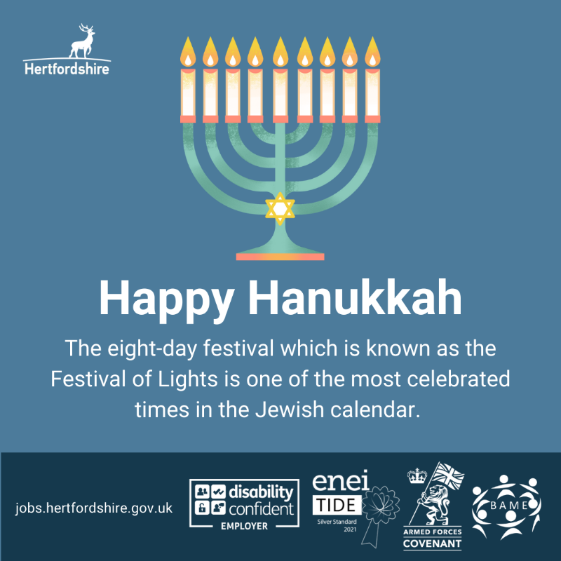 hcccareer's tweet photo. Hanukkah Sameach (happy Hanukkah) and Chag Urim Sameach (happy Festival of Lights) to all our Jewish community!                

#Hannukkah #MakingInclusionPartOfOurDNA https://t.co/jCJPskNd17