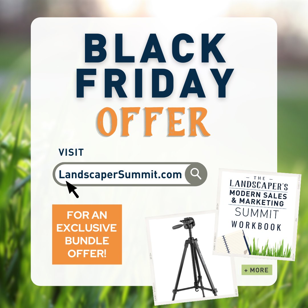 BLACK FRIDAY OFFER! Visit LandscaperSummit.com to find out how to get his limited-time bundle:

🌳 2021 Landscaper Summit Replay
🌳 DIY Video Tripod
🌳 Print Summit Workbook
🌳Print copy of Tree of Good Fortune
🌳 Tree of Good Fortune AudioBook + VideoBook Access