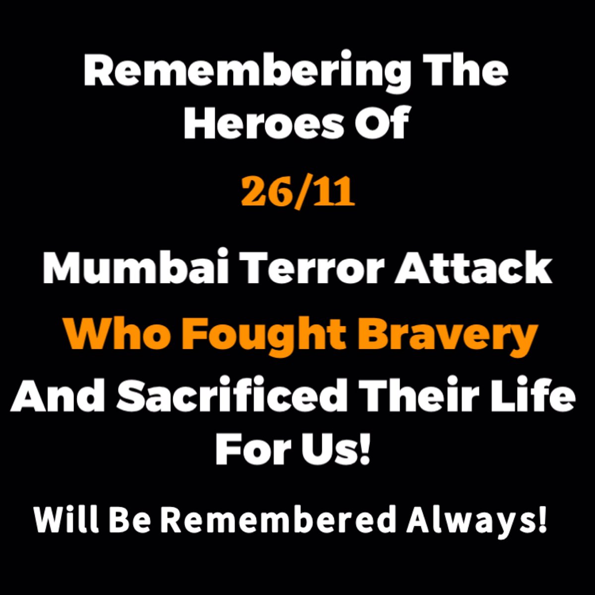 tamtamrides's tweet photo. Remembering The Heroes Of 26/11. Mumbai Terror Attack Who Fought Bravery And Sacrificed Their Life For Us! Will Be Remembered Always! #26/11 #mumbaiterrorattack https://t.co/YdP6kHxipg