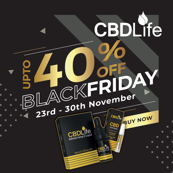 🚨40% OFF BLACK FRIDAY DEAL🚨
We are running our biggest Black Friday deal yet! Visit the site and get up to 40% off your favourite CBD products👇🏻
cbdlifeuk.com

#BlackFriday #BlackFridayCBD