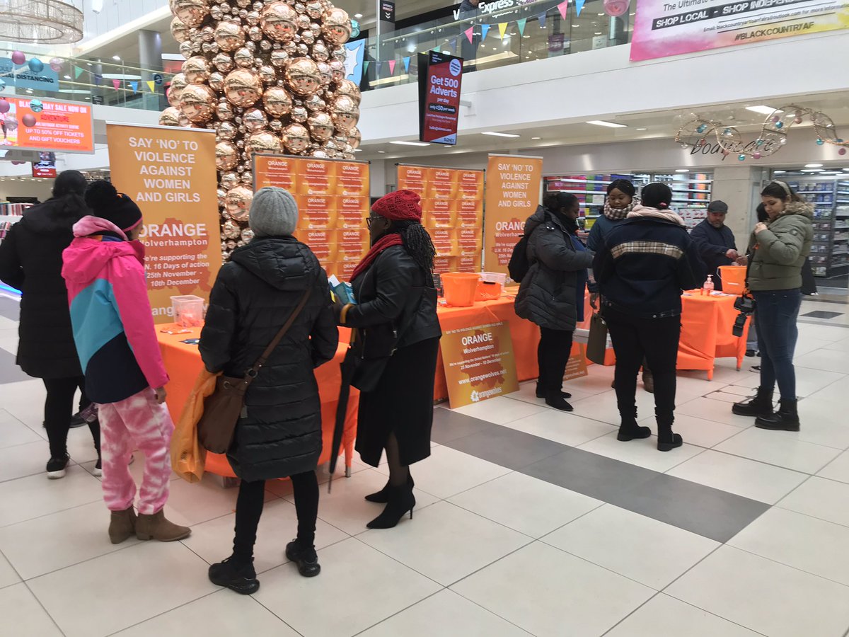 Supporting the #16DaysofActivism2021 in Wolverhampton Mander Centre today !