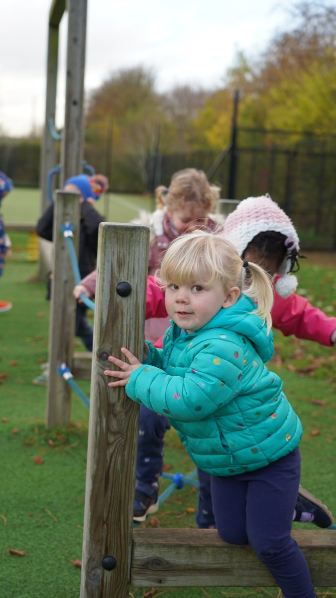 Chilly mornings in Forest School calls for thick coats, wooly hats and lots of running around! Nothing was going to stop these little ones enjoying the outdoors! #EYFS