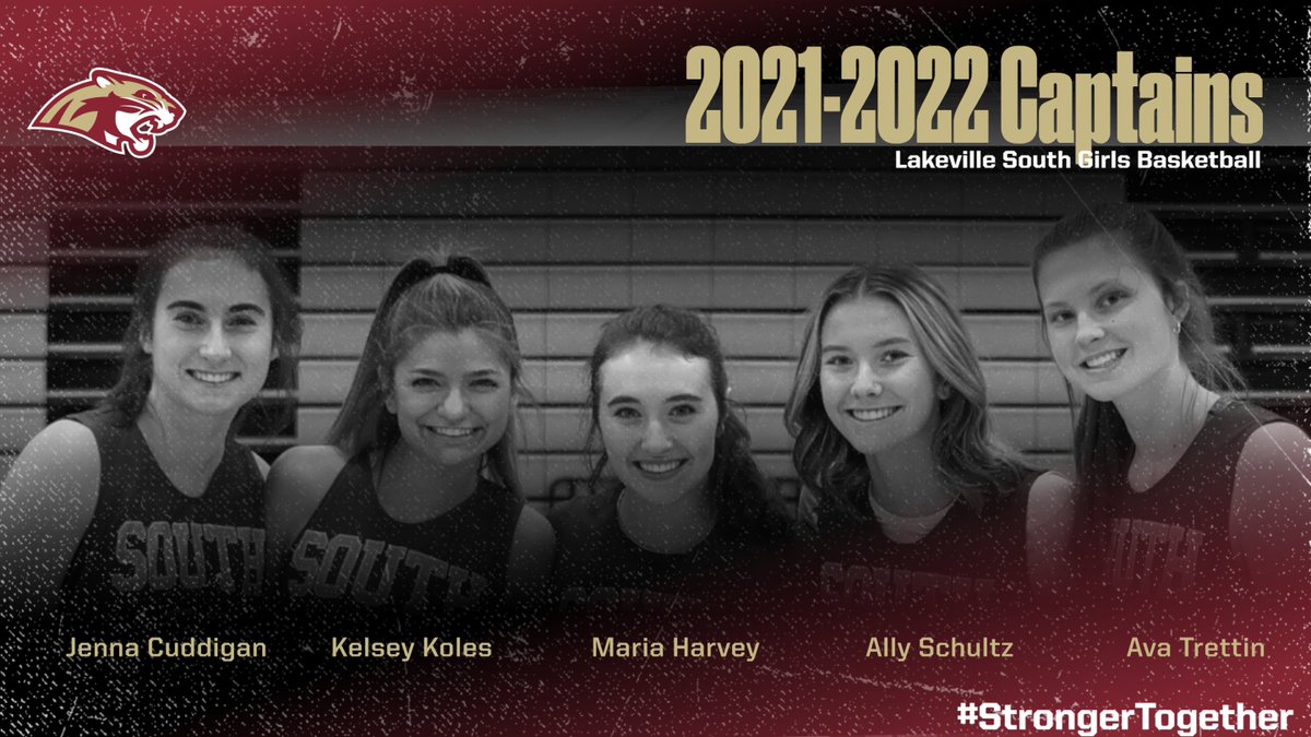 Announcing our 2021-22 captains! Meet Jenna Cuddigan, Kelsey Koles, Maria Harvey, Ally Schultz, and Ava Trettin! Games kick-off today at the Pat Paterson tournament held at Hamline University.