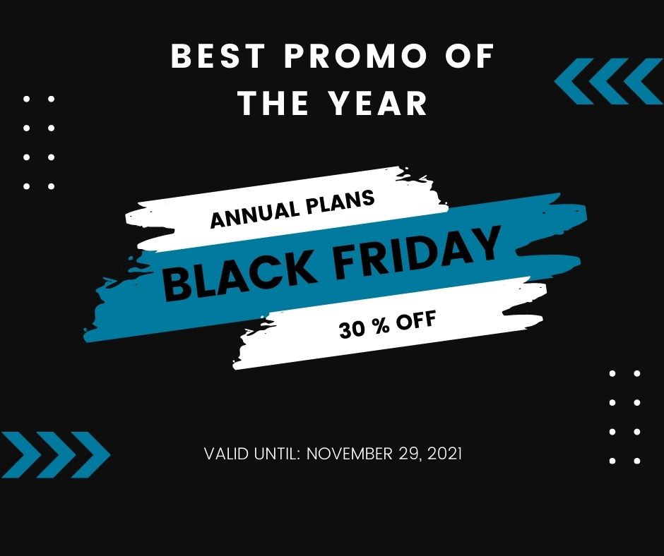#BlackFriday is here and we're having our biggest sale of the year for all Yearly Plans.

Wanna switch or sign up? Do it today.