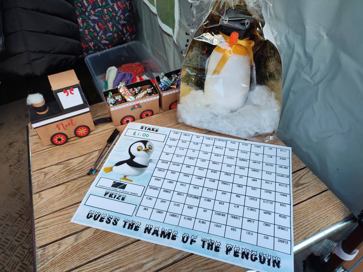 Our stall at the <a href="/DronfieldBarn/">Dronfield Hall Barn</a> is ready to welcome you! 

☺️☺️ LOADS of handcrafted Christmas goodies - neck scarves, cowls, ferrero rocher covers, Christmas masks, rag wreaths, Christmas ornaments and more! 🤗🤗 Don't forget to get the kids to guess the penguin's name ☺️