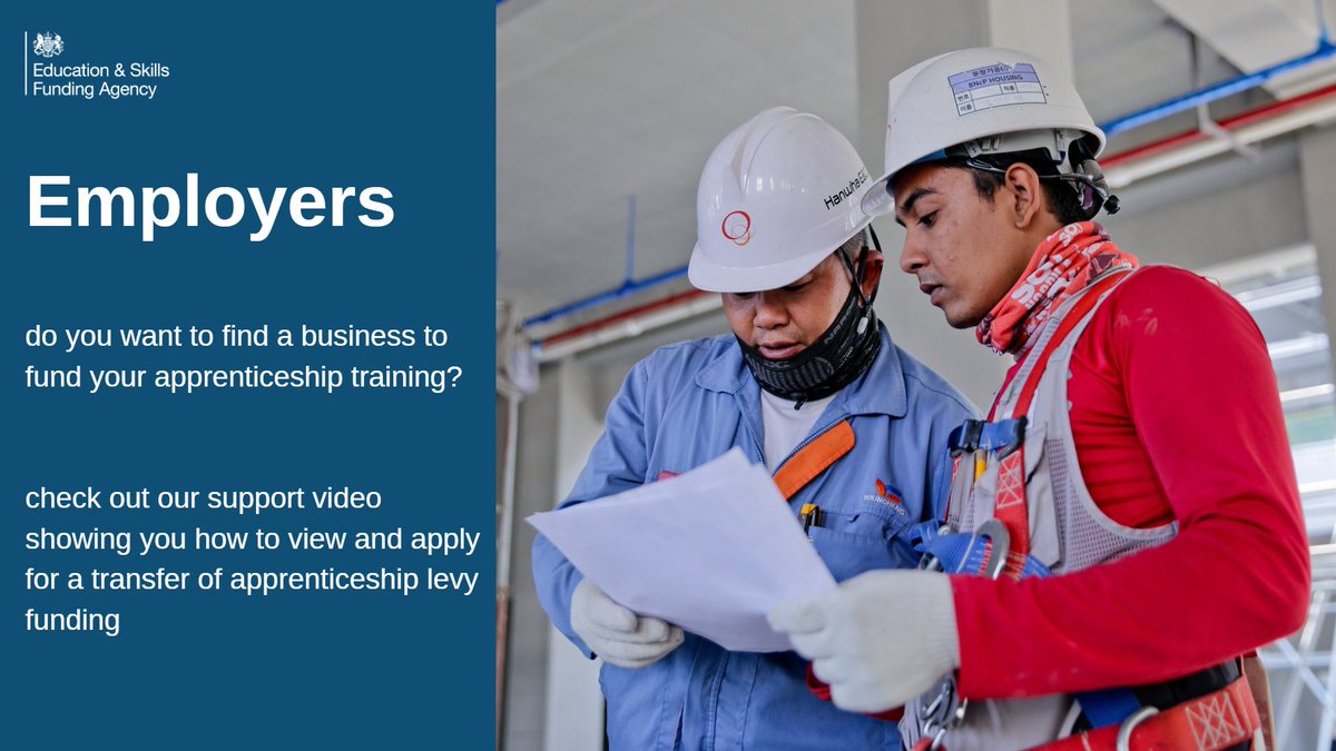 Employers: watch our #ApprenticeshipService support video on how to view, apply, accept, or withdraw a transfer of #apprenticeship levy funding application📽️youtu.be/qQAvupLHqfA