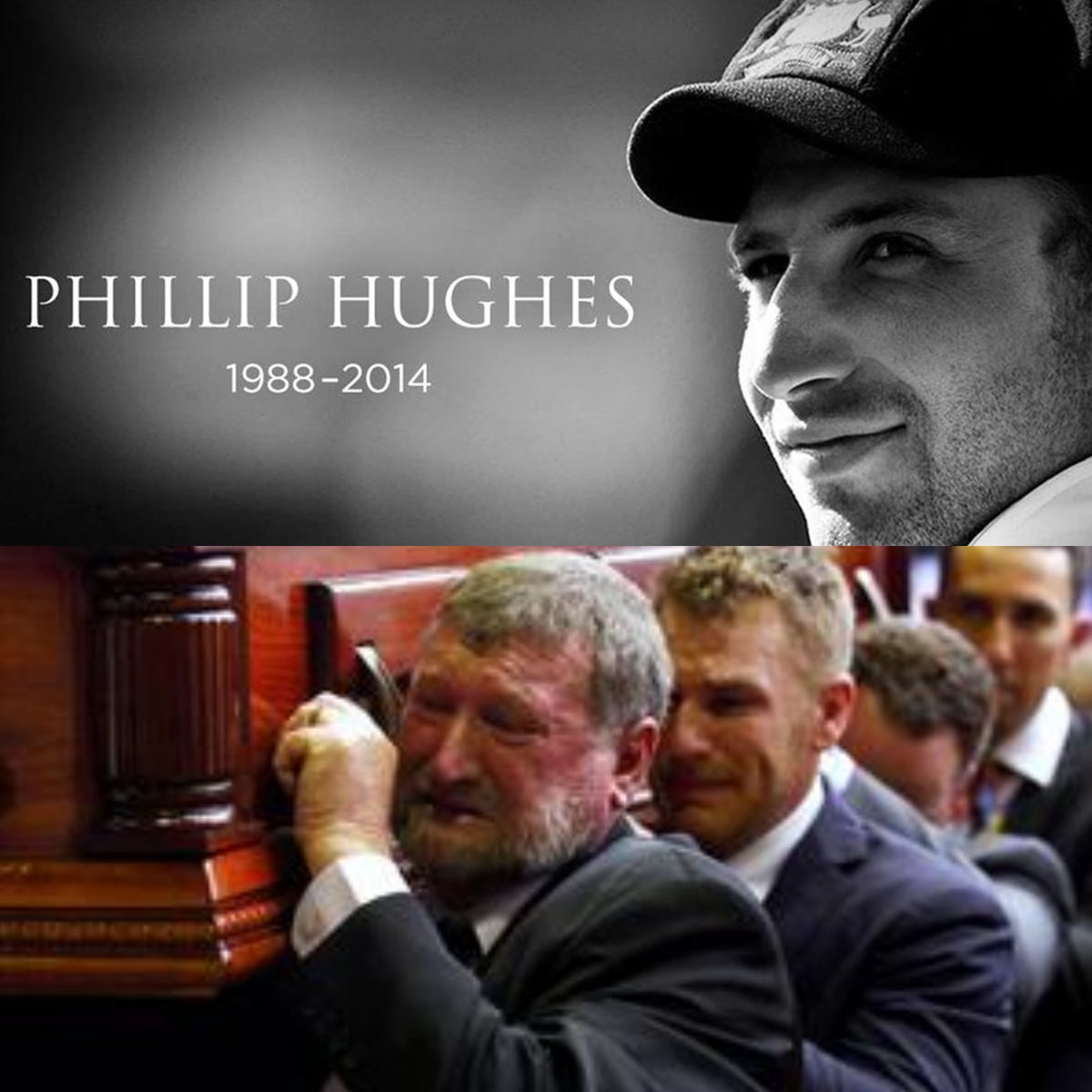 On this day in 2014 #PhilHughes left us hurt by a bouncer bowled by Sean Abbott. Left whole cricketing world in shock and tears.

Anybody can live for cricket but Australians die for cricket.
#missyou #63notout