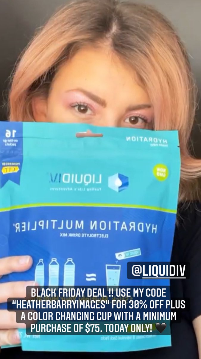 heatherbimages's tweet image. #LIValert @liquidiv Black Friday savings! Use my code “HEATHERBARRYIMAGES” for 30% off your entire order PLUS a Color Changing Cup with a minimum purchase of $75