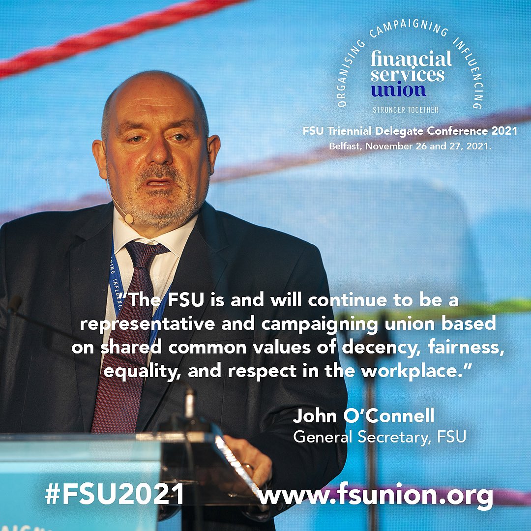 fsuireland's tweet image. In his speech to conference today, our General Secretary, John O’Connell, restated the shared common values of the FSU… “decency, fairness, equality and respect in the workplace.” #fsu2021