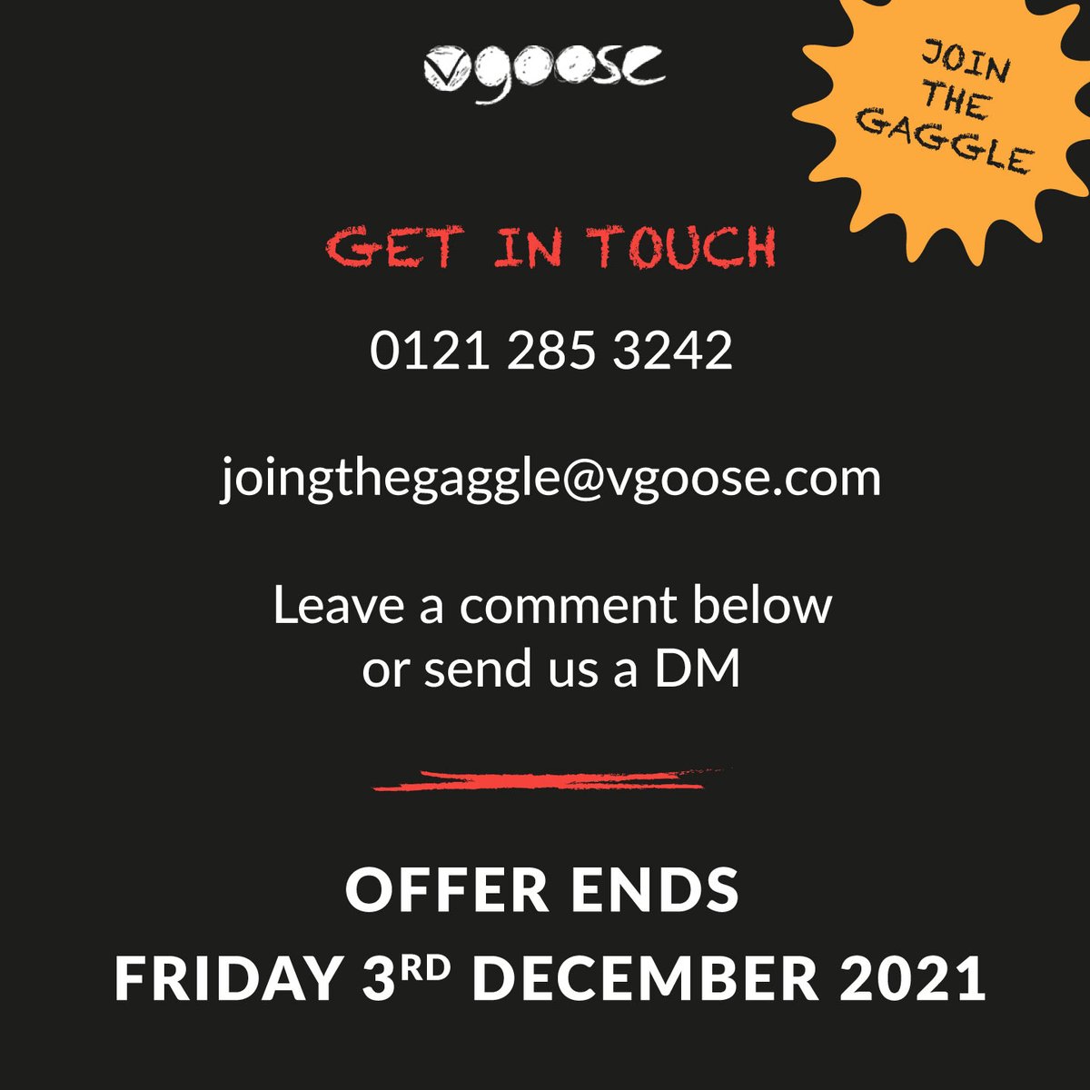 Ladies and Gentlemen

Its our Black Friday Sale, the Mutha-Flocker Package has been reduced to 99p!!!
Offer valid till 3rd December 2021

And now that you’re flapping about in excitement, click the following link ➡️ vgoose.com/?utm_source=tw… ⬅️ to sign up

Taa-taa for now👋