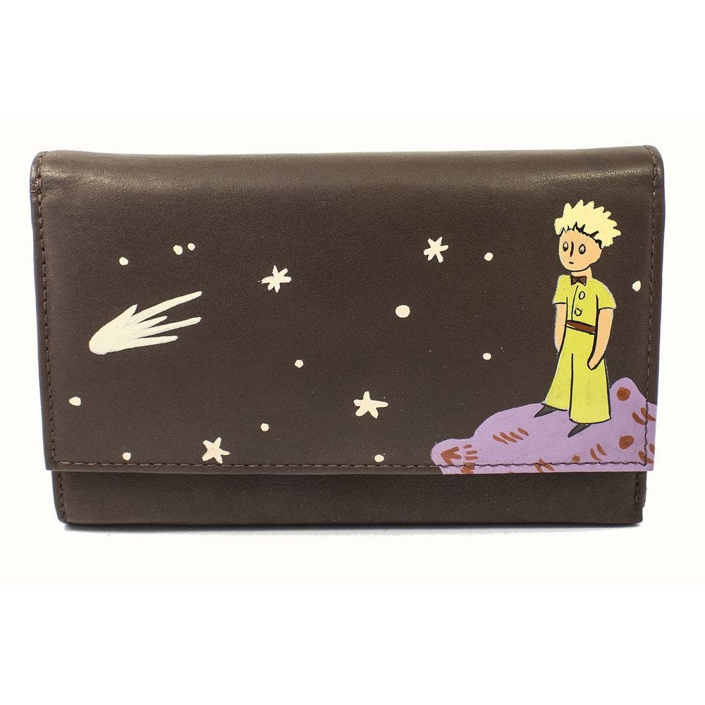 Really love this, from the Etsy shop PlanetEarthHandmade. etsy.me/3p1LARu #etsy #leatherwallet #womanswallet #bigleatherwallet #brownwallet #thelittleprince #womanspurse #lepetitprince #leather #ladiespurse
